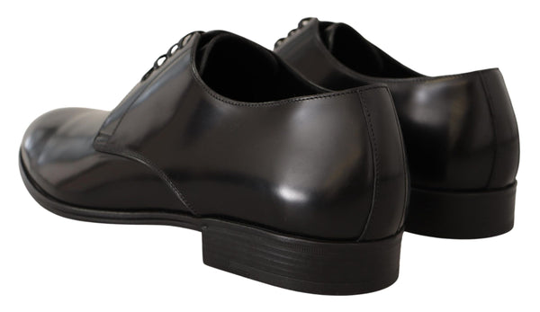 Schwarze Leder Schnürschuhe Männer Kleid Derby Schuhe