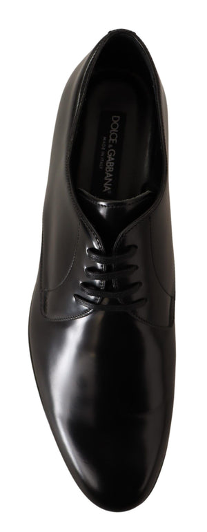 Schwarze Leder Schnürschuhe Männer Kleid Derby Schuhe