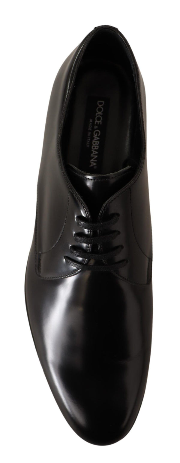 Schwarze Leder Schnürschuhe Männer Kleid Derby Schuhe