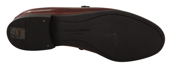 Bordeaux Lackleder Kleid Loafers Schuhe
