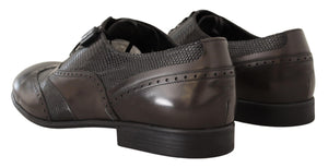 Braune Eidechsenhaut Leder Oxford Dress Schuhe