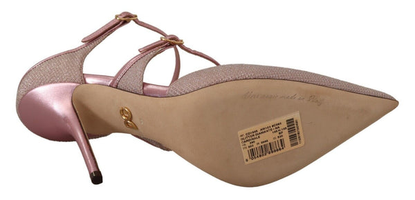 Rosa glitzernde Riemchensandalen Mary Jane Schuhe