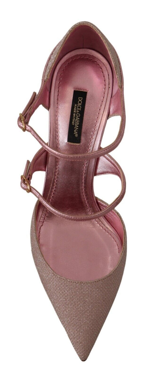 Rosa glitzernde Riemchensandalen Mary Jane Schuhe