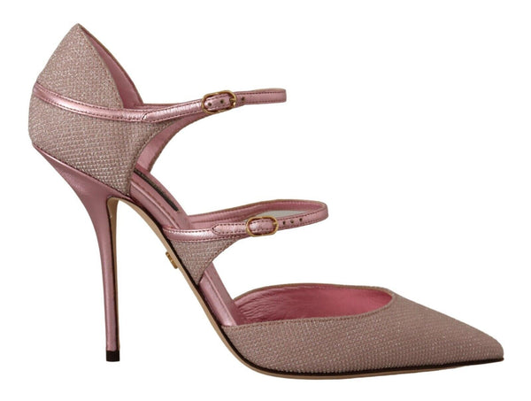 Rosa glitzernde Riemchensandalen Mary Jane Schuhe