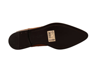 Braune Aalleder Schnürschuhe Formal