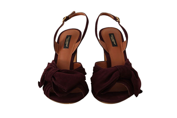 Dunkellila Wildleder Riemchensandalen Schuhe