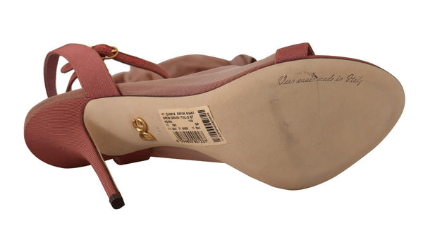 Rosa Tüll Stretch Riemchensandalen Schuhe