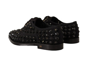 Schwarze Schnürschuhe mit Nieten Formal Flats Schuhe
