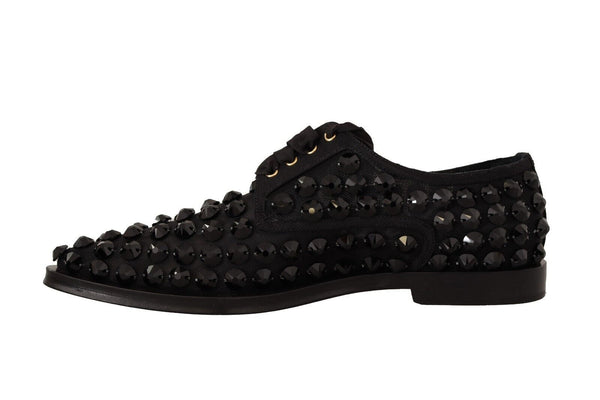 Schwarze Schnürschuhe mit Nieten Formal Flats Schuhe