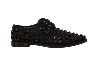 Schwarze Schnürschuhe mit Nieten Formal Flats Schuhe