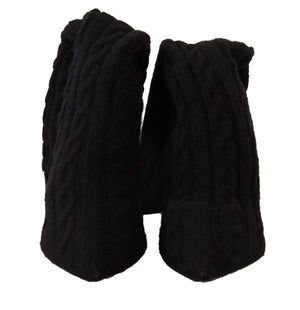 Schwarze Stretch-Socken Kniestrümpfe Schuhe