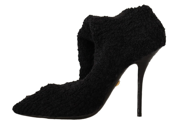 Schwarze Stretch-Socken Kniestrümpfe Schuhe