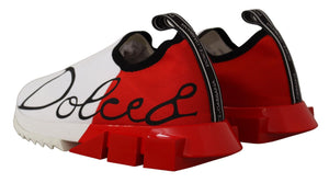 Weiß Rot Sorrento Sandalen Turnschuhe