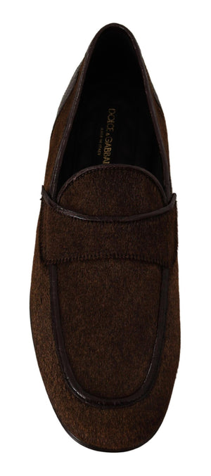Schuhe Kleid Loafers Braun Leder Slip Schuhe