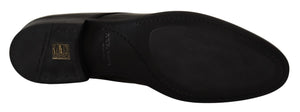 Schwarze Leder-Schnürschuhe für formelle Derbys