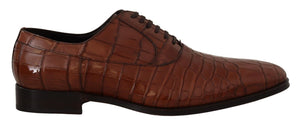 Braunes Krokodilleder Herren Derby Schuhe
