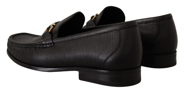 Elegante Loafers aus schwarzem Kalbsleder