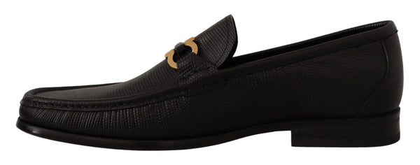 Elegante Loafers aus schwarzem Kalbsleder