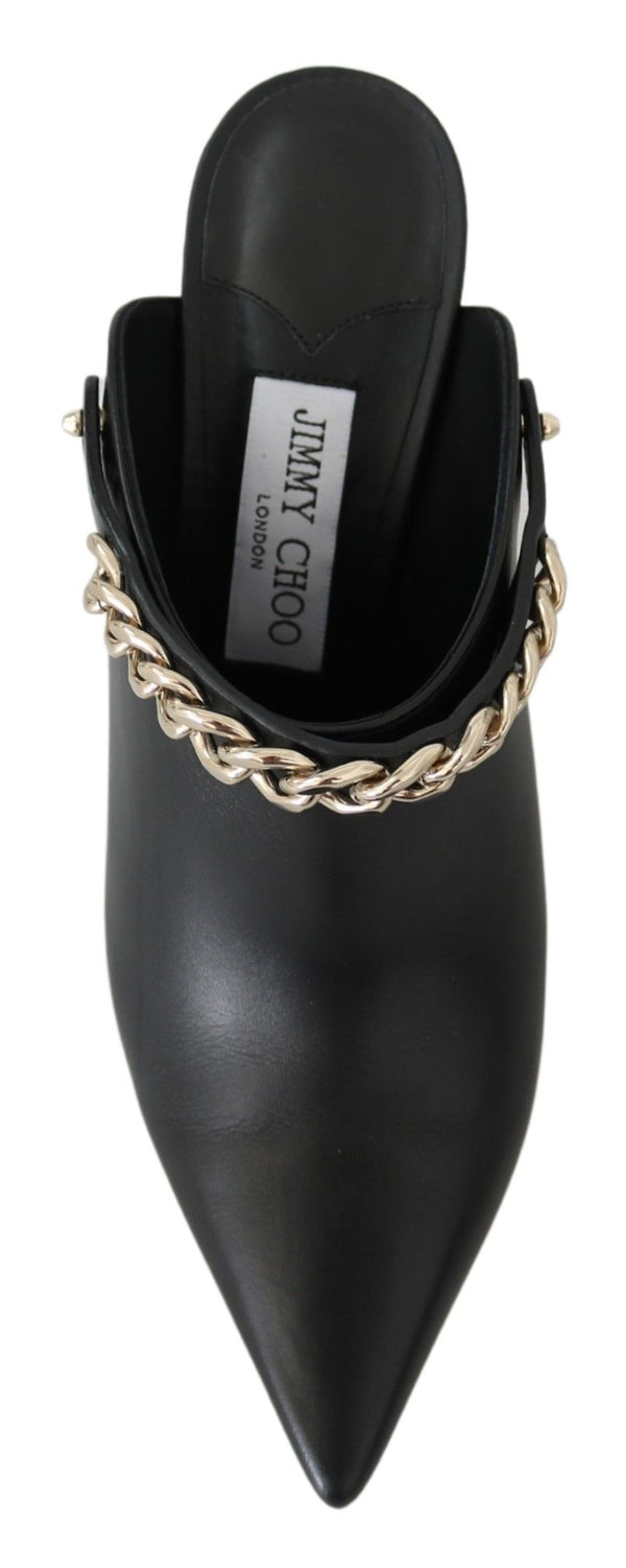 Elegante Schwarz-Gold Leder Pumps