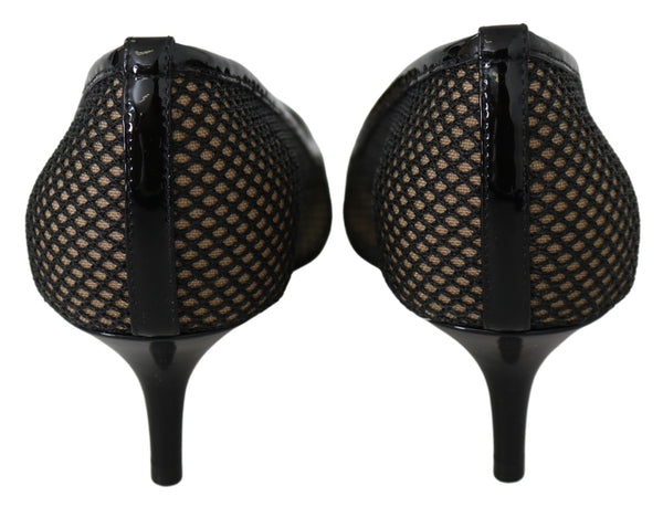 Schicke spitze Pumps aus Lackmaschee