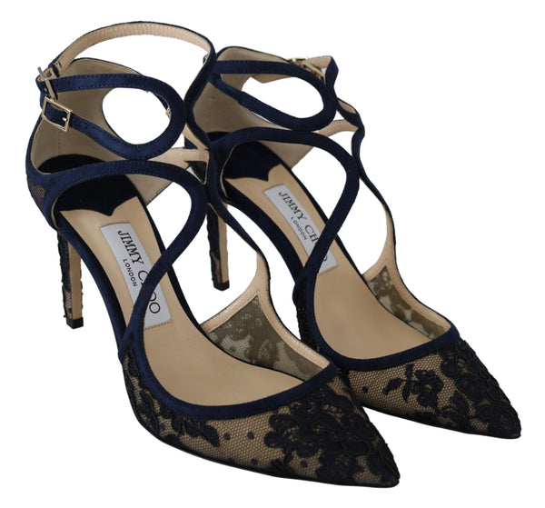 Marineblaue Lancer Leder Pumps Eleganz entfesselt