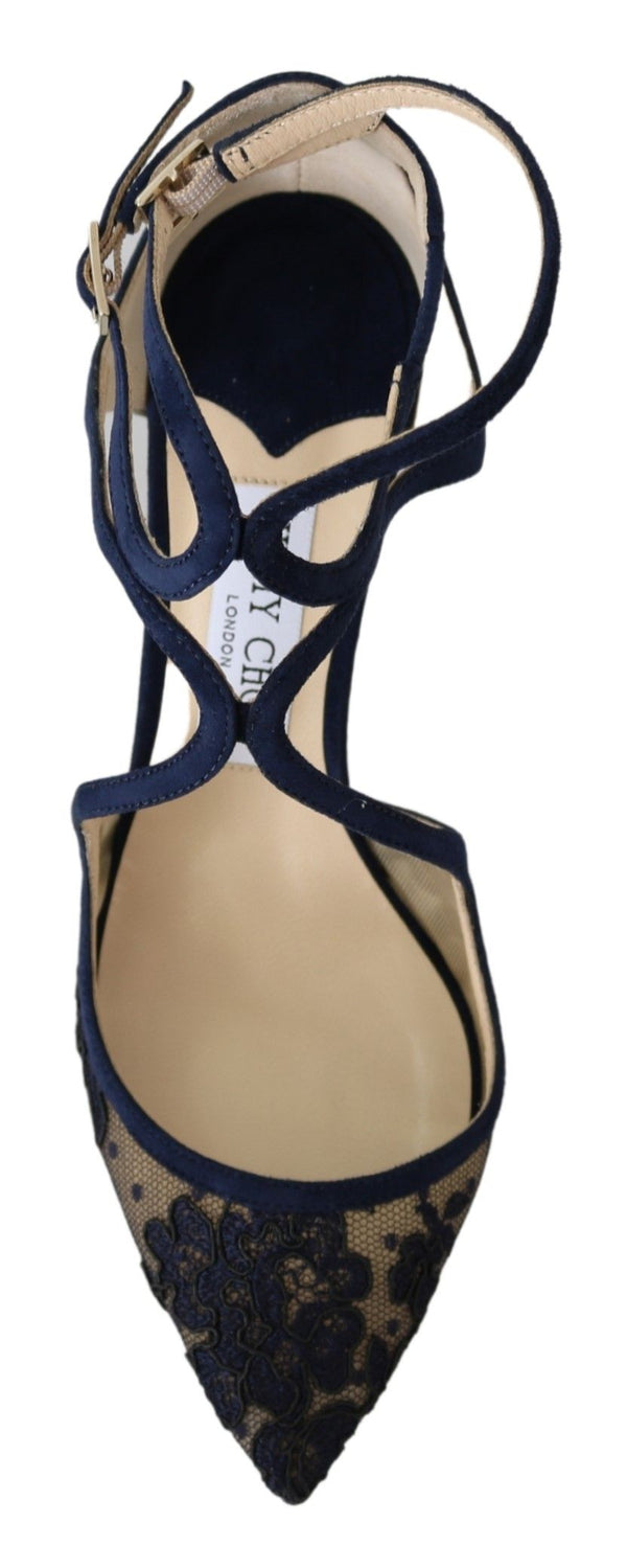 Marineblaue Lancer Leder Pumps Eleganz entfesselt