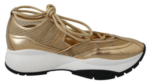 Golden Glamour Mesh Leder Turnschuhe