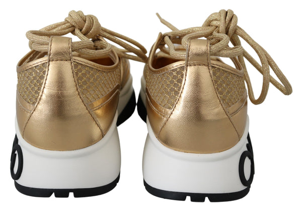 Golden Glamour Mesh Leder Turnschuhe