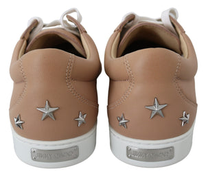 Puderrosa Nappaleder-Sneakers