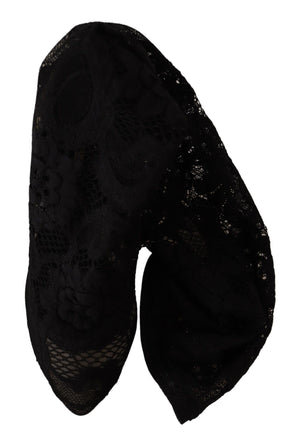 Schwarz Stretch Socken Taormina Spitze Stiefel Schuhe