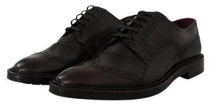 Lila Leder Oxford Wingtip Formelle Schuhe
