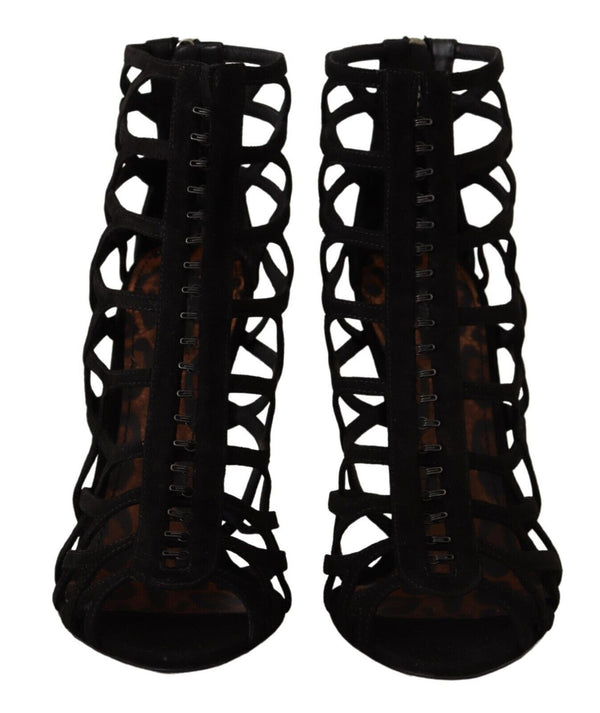 Schwarz Wildleder Stiletto Heels Bette Sandalen Schuhe