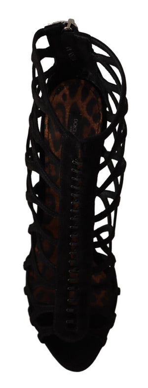 Schwarz Wildleder Stiletto Heels Bette Sandalen Schuhe