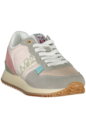 Schicke rosa Schnürsenkel-Sneakers mit Logo-Detail