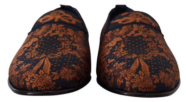 Blau Rost Floral Hausschuhe Loafers Schuhe