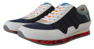 Multicolor Leder Sport Low Top Turnschuhe