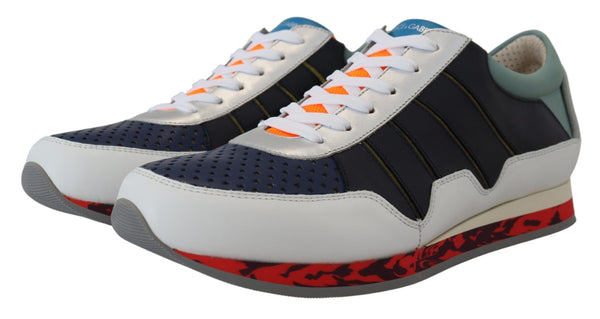 Multicolor Leder Sport Low Top Turnschuhe
