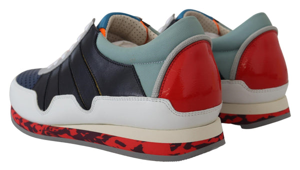 Multicolor Leder Sport Low Top Turnschuhe