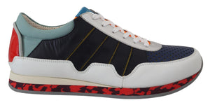Multicolor Leder Sport Low Top Turnschuhe