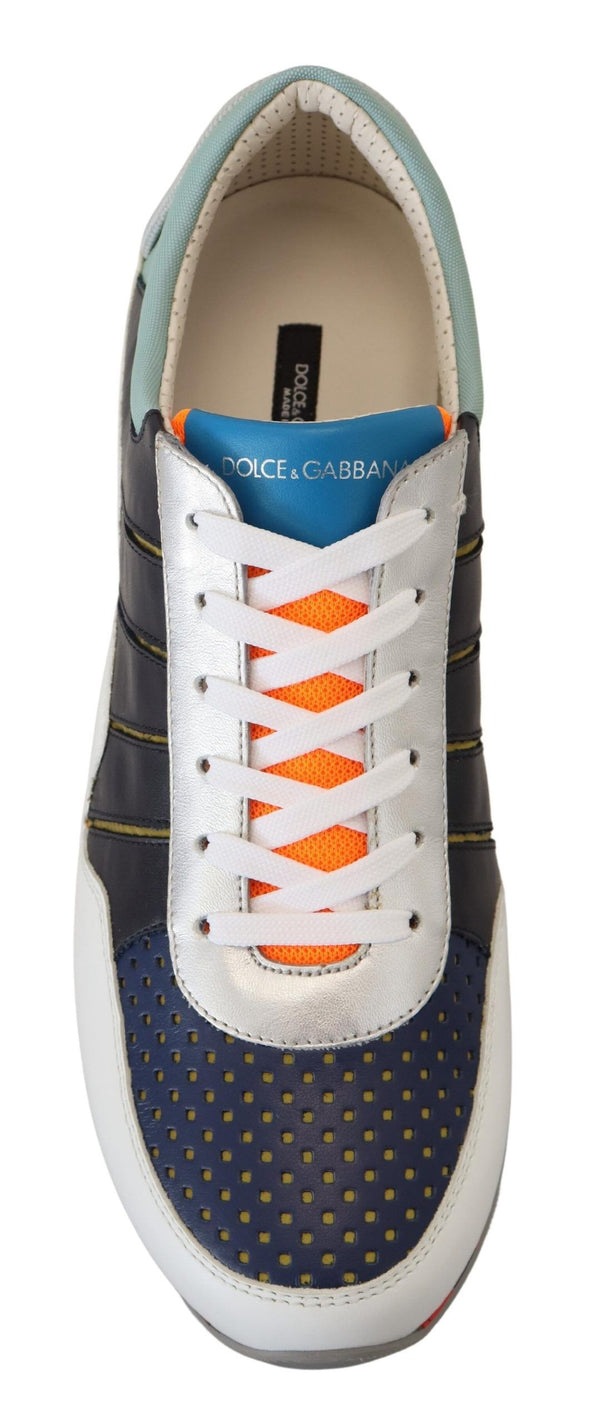 Multicolor Leder Sport Low Top Turnschuhe