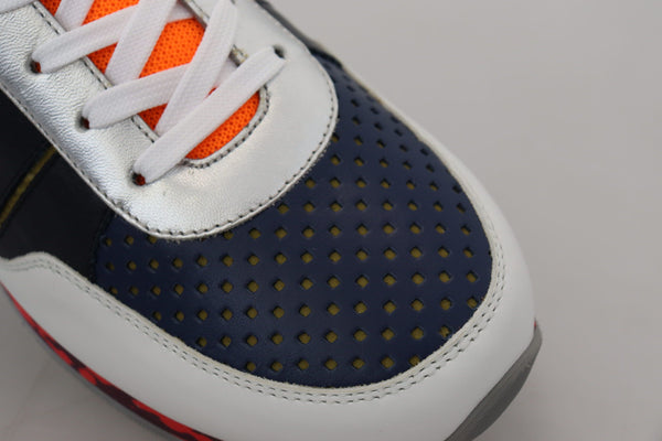 Multicolor Leder Sport Low Top Turnschuhe