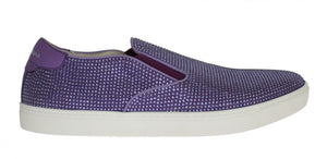 Lila Strass Canvas Logo Sneakers