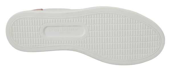 Weiß Rosa Leder Low Top Turnschuhe Schuhe