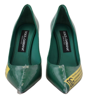 Grün Leder Absätze Pumps Kunststoff Schuhe