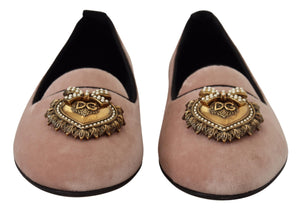Rosa Samt Slip Ons Loafers Flats Schuhe