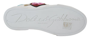 Weißes Leder Sneaker Portofino Logo Heart Schuhe