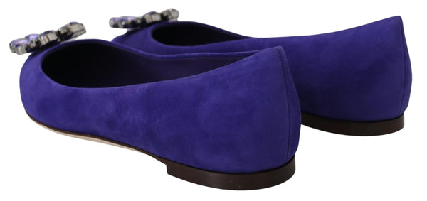 Lila Wildleder Kristalle Loafers Flats Schuhe