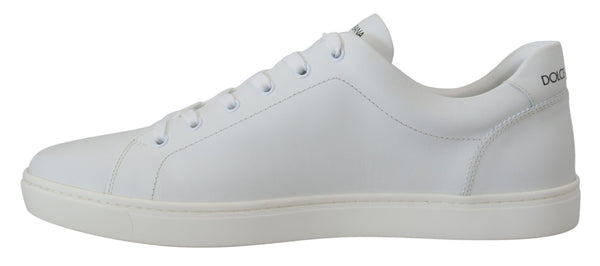 Weißes Leder DG Logo Casual Turnschuhe Schuhe