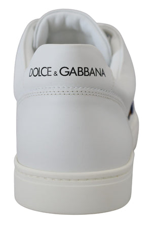 Weißes Leder DG Logo Casual Turnschuhe Schuhe