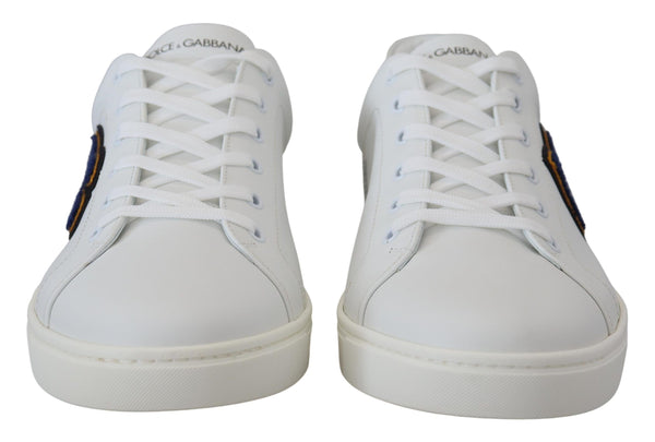 Weißes Leder DG Logo Casual Turnschuhe Schuhe